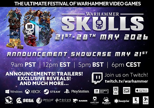 画像ギャラリー No.001のサムネイル画像 / 「Warhammer Skulls」10周年記念ショーケースを5月22日に配信。「Battlesector」「Mechanicus 2」などの最新情報を公開