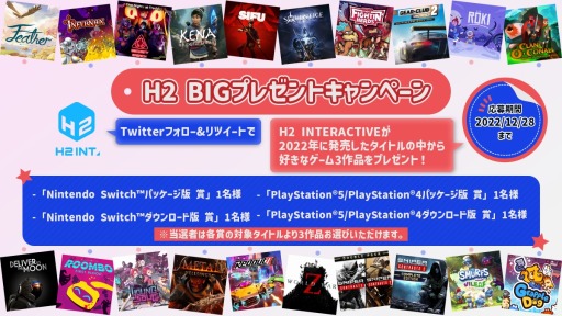 画像ギャラリー No.006のサムネイル画像 / PS5/PS4/Switch向けDLソフトを対象にした「H2 INTERACTIVE Holiday-January Sale」が開催に