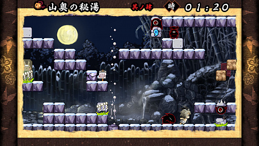 画像ギャラリー No.003のサムネイル画像 / PC(Steam)版「疾風のうさぎ丸 〜ふたつの冒険譚〜」,本日配信開始。モノノケに捕らわれた村人たちを救出していくアクションパズル