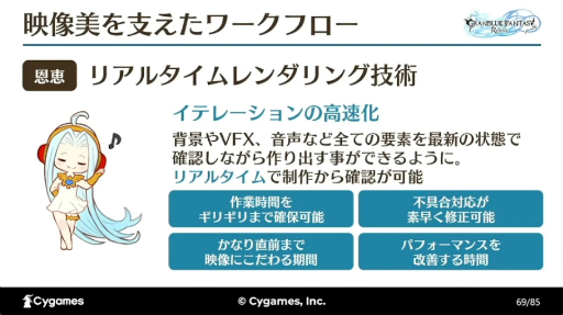 画像ギャラリー No.033のサムネイル画像 / すべては“面白い”の一言のために。「『GRANBLUE FANTASY: Relink』最高の『没入感』を実現するカットシーン制作手法とそれを支える技術」レポート［CEDEC 2024］