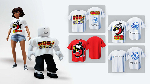 画像ギャラリー No.002のサムネイル画像 / 「Roblox」,コロコロコミックで開催中の「ROB-1グランプリ」を記念したアバター用限定コラボTシャツの販売を開始