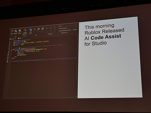 画像ギャラリー No.005のサムネイル画像 / ［GDC 2023］生成系AIの進化は止まらない！？ 「Roblox」でもプラットフォーム内ゲーム開発のサポートにジェネレーティブAIが活躍