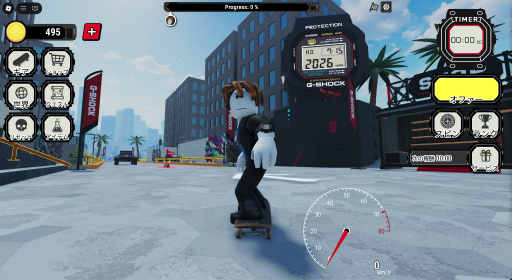 画像ギャラリー No.010のサムネイル画像 / 「Roblox」内に「G-SHOCK」の公式ワールドがオープン。実物と遜色ない腕時計型デジタルアクセサリーや,タフなスケートボード障害物レースを楽しめる