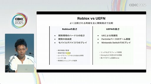 画像ギャラリー No.007のサムネイル画像 / 「Roblox」は，開発環境もUGC。独特な開発環境や手法が語られたセッションをレポート［CEDEC 2025］