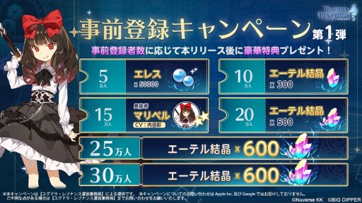 画像ギャラリー No.002のサムネイル画像 / 「ユグドラ・レゾナンス」の事前登録受付がApp StoreとGoogle Playで開始に。登録者15万人突破で登場キャラのひとり,マリベルをもらえる