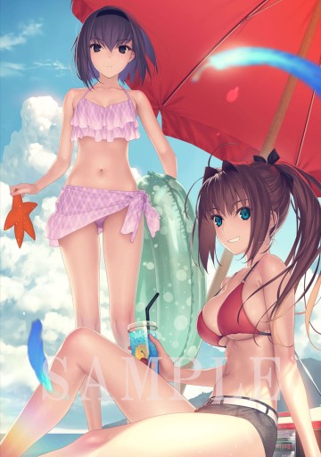 画像ギャラリー No.001のサムネイル画像 / PS4/Switch版「魔法使いの夜」にて,こやまひろかず氏描き下ろしの店舗特典イラストが公開。水着姿の青子と有珠をフィーチャー