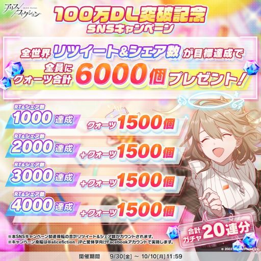 画像ギャラリー No.013のサムネイル画像 / 「アリスフィクション」が全世界100万DL突破。記念キャンペーン第1弾を開始