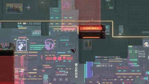 画像ギャラリー No.007のサムネイル画像 / ［プレイレポ］人々が消えた巨大都市を舞台に，伝説の退役軍人が最後のミッションに挑む。ハイテンポ＆スタイリッシュな2Dワイヤーアクション「SANABI」