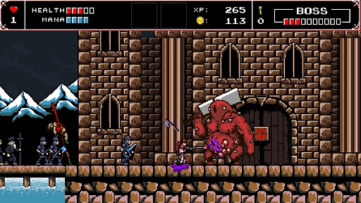 画像ギャラリー No.006のサムネイル画像 / PS4/Switch「Infernax」日本語版が2022年上半期に配信。悪魔や野獣が蔓延る故国を救うために奮闘する,ドット絵で描かれるアクションADV