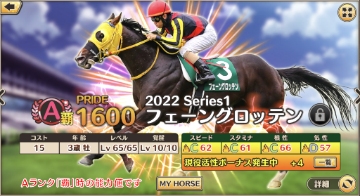 画像ギャラリー No.002のサムネイル画像 / 「競馬伝説PRIDE」，新たなシステム“現役活性”を実装
