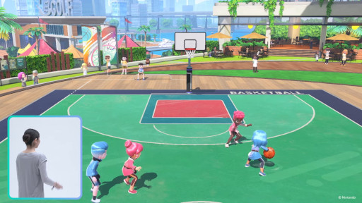 画像ギャラリー No.004のサムネイル画像 / 「Nintendo Switch Sports」,新種目「バスケットボール」を夏の無料アップデートで追加。Joy-Conを使った体感操作で,2対2の試合を楽しめる