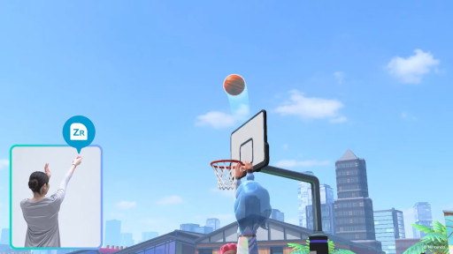 画像ギャラリー No.005のサムネイル画像 / 「Nintendo Switch Sports」,新種目「バスケットボール」を夏の無料アップデートで追加。Joy-Conを使った体感操作で,2対2の試合を楽しめる