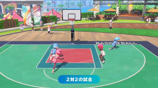 画像ギャラリー No.006のサムネイル画像 / 「Nintendo Switch Sports」,新種目「バスケットボール」を夏の無料アップデートで追加。Joy-Conを使った体感操作で,2対2の試合を楽しめる