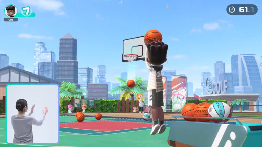 画像ギャラリー No.007のサムネイル画像 / 「Nintendo Switch Sports」,新種目「バスケットボール」を夏の無料アップデートで追加。Joy-Conを使った体感操作で,2対2の試合を楽しめる