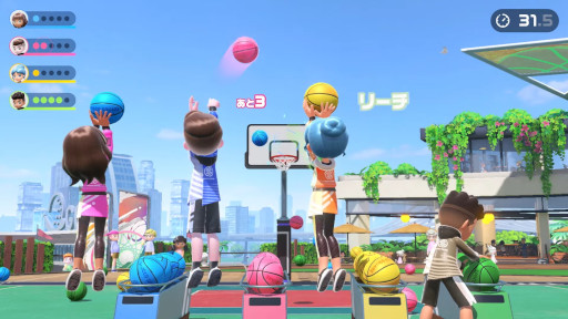 画像ギャラリー No.008のサムネイル画像 / 「Nintendo Switch Sports」,新種目「バスケットボール」を夏の無料アップデートで追加。Joy-Conを使った体感操作で,2対2の試合を楽しめる