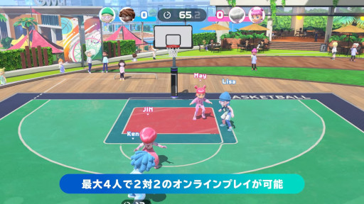 画像ギャラリー No.009のサムネイル画像 / 「Nintendo Switch Sports」,新種目「バスケットボール」を夏の無料アップデートで追加。Joy-Conを使った体感操作で,2対2の試合を楽しめる