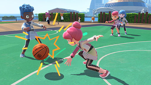 画像ギャラリー No.007のサムネイル画像 / 「Nintendo Switch Sports」に「バスケットボール」を追加する無料アップデートを7月10日実施。2on2や3ポイントシュートで競う遊びを楽しめる