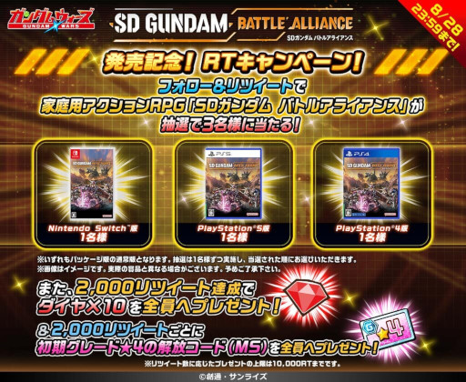 画像ギャラリー No.014のサムネイル画像 / アクションRPG「SDガンダム バトルアライアンス」本日発売。さまざまなモビルスーツが迫力満点の戦闘を繰り広げるローンチPVも公開に