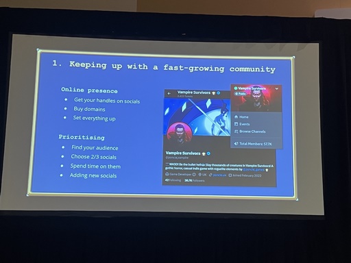 画像ギャラリー No.017のサムネイル画像 / ［GDC 2023］「Vampire Survivors」の口コミはどのように広がっていったのか。コミュニティ・マネージャーがSNS活用で学んだ“シンプルだけど大事なこと”