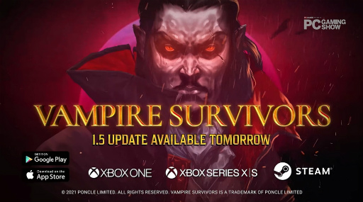 画像ギャラリー No.001のサムネイル画像 / 「Vampire Survivors」Ver.1.5アップデート,6月13日(米国時間)に配信。ランダムイベント機能やゴールドフィンガーを実装