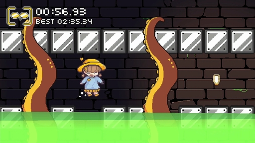 画像ギャラリー No.009のサムネイル画像 / PC/Switch「スーパーナナル」本日配信。パン屋さんの少女が奪われたパンを取り戻すために冒険するラン&ジャンプアクション