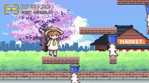 画像ギャラリー No.014のサムネイル画像 / PC/Switch「スーパーナナル」本日配信。パン屋さんの少女が奪われたパンを取り戻すために冒険するラン&ジャンプアクション