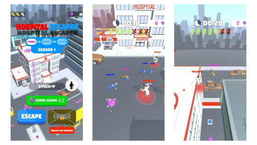 画像ギャラリー No.002のサムネイル画像 / 鬼ごっこアクションゲーム「Hospital Escaper」,全世界1000万ダウンロードを突破