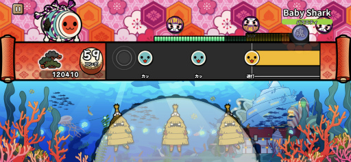画像ギャラリー No.004のサムネイル画像 / Apple Arcade,「太鼓の達人 Pop Tap Beat」に“Baby Shark”含む6曲を追加