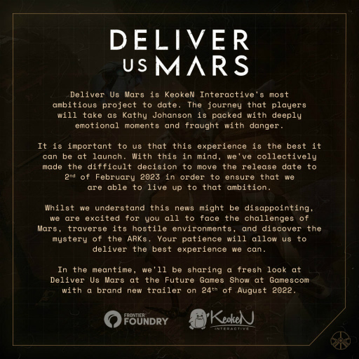 画像ギャラリー No.001のサムネイル画像 / 「Deliver Us Mars」,2023年2月2日に発売延期