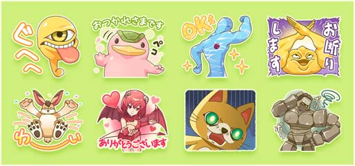 画像ギャラリー No.002のサムネイル画像 / 「LINE:モンスターファーム」事前登録開始記念,オリジナルデザインの限定LINEスタンプ無料配布中