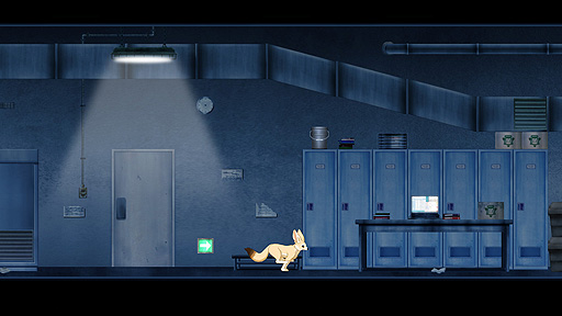 画像ギャラリー No.008のサムネイル画像 / Switch「ツクールシリーズ LAB」本日リリース。主人公(キツネ)が謎の施設からの脱出を試みるミステリーホラーADV