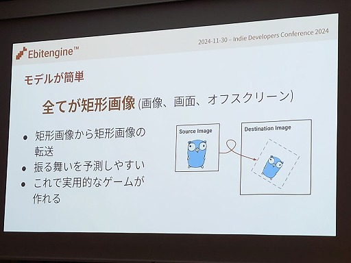 画像ギャラリー No.009のサムネイル画像 / UE，Unityだけじゃない。インディー開発に向いた「Ebitengine」「GameMaker」「Godot」と，それを支えるコミュニティ［IDC2024］