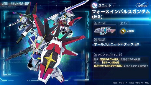 画像ギャラリー No.002のサムネイル画像 / 「Gジェネ エターナル」新ユニット「Hi-νガンダム(EX)」と「フォースインパルスガンダム(EX)」本日実装。アムロ&シン参戦