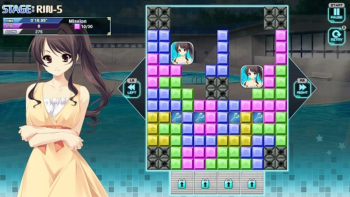 画像ギャラリー No.003のサムネイル画像 / 「Pretty Girls Escape」本日配信。同じ色がつながったブロックを消したりしながら,キャラブロックを出口まで導く思考系ブロックパズル