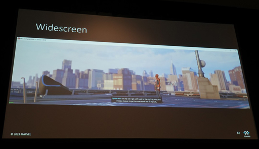 画像ギャラリー No.005のサムネイル画像 / ［GDC 2023］ソニーはPS5ゲームのPC版移植に本気!? PC版「Marvel's Spider-Man」のウルトラワイド対応について振り返る