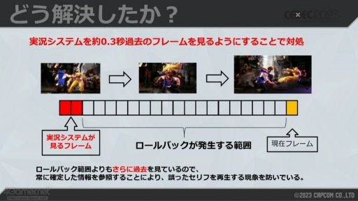画像ギャラリー No.019のサムネイル画像 / ［CEDEC 2023］「スト6」の対戦を盛り上げる「自動実況機能」は，どのように作られたのか。システム構築や技術を解説するセッションをレポート