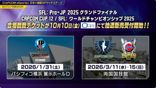 画像ギャラリー No.005のサムネイル画像 / 「CAPCOM CUP 12」「SFLグランドファイナル」の観戦チケット抽選販売が10月10日に開始。決勝のライブ視聴は有料に［TGS2025］