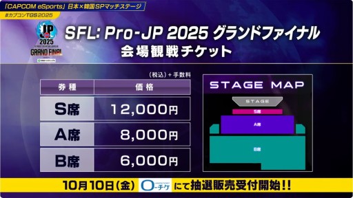 画像ギャラリー No.006のサムネイル画像 / 「CAPCOM CUP 12」「SFLグランドファイナル」の観戦チケット抽選販売が10月10日に開始。決勝のライブ視聴は有料に［TGS2025］