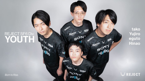 画像ギャラリー No.001のサムネイル画像 / REJECT，若手選手の育成・支援プロジェクト「REJECT SF6 Div. YOUTH」を発足。tako選手，雄次郎選手，eguto選手，ひなお選手が加入