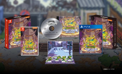 画像ギャラリー No.003のサムネイル画像 / PS4/Switch「ミュータント タートルズ：シュレッダーの復讐」特典付きパッケージ版を本日リリース。1987年のアニメ版をベースにした作品