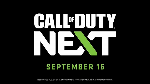 画像ギャラリー No.001のサムネイル画像 / CoD情報公開イベント「CALL OF DUTY:NEXT」の開催日時が9月16日2:00に決定。「CoD: Modern Warfare II」の新情報などを紹介
