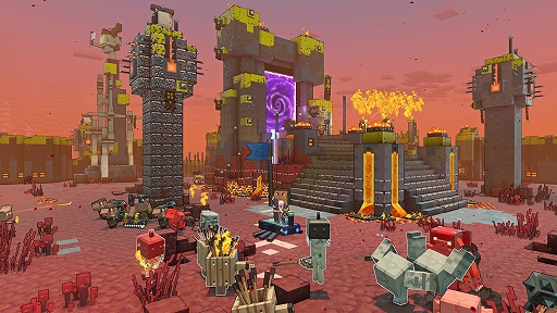 画像ギャラリー No.003のサムネイル画像 / 「Minecraft Legends」本日発売。Minecraftの世界を舞台にしたアクションストラテジーで,協力プレイや4対4のチーム戦も楽しめる