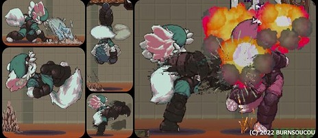 画像ギャラリー No.004のサムネイル画像 / 「モフモフ戦線」の発売日が6月16日に決定し，詳細なシステムも明らかに。プチコンを用いて独力で開発された新作2D対戦格闘ゲーム