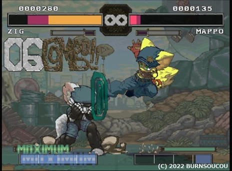 画像ギャラリー No.005のサムネイル画像 / 「モフモフ戦線」の発売日が6月16日に決定し，詳細なシステムも明らかに。プチコンを用いて独力で開発された新作2D対戦格闘ゲーム