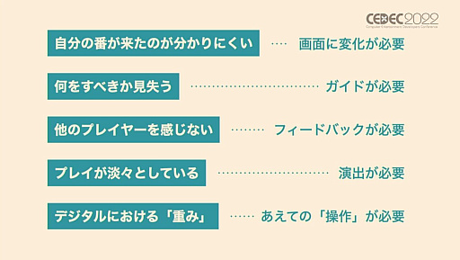 画像ギャラリー No.025のサムネイル画像 / ［CEDEC 2022］ボードゲームのデジタル化は，UIが面白さを左右する。オインクゲームズのセッションをレポート