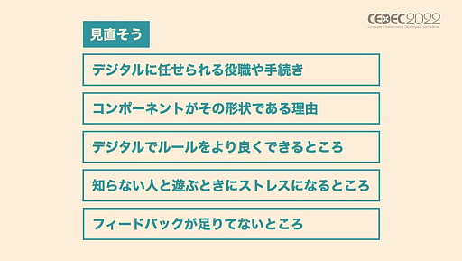 画像ギャラリー No.038のサムネイル画像 / ［CEDEC 2022］ボードゲームのデジタル化は，UIが面白さを左右する。オインクゲームズのセッションをレポート