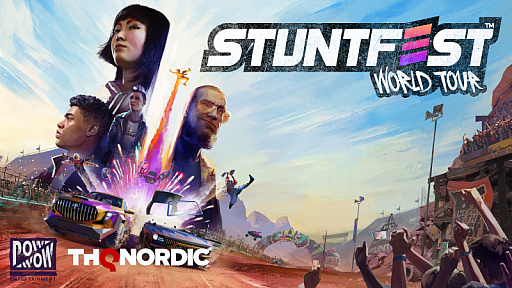 画像ギャラリー No.001のサムネイル画像 / レースゲーム「Stuntfest - World Tour」が発表に。車から生身で射出されたドライバーもレースを続行，飛び出すことで有利になるかも