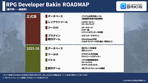 画像ギャラリー No.002のサムネイル画像 / ゲーム制作ツール「RPG Developer Bakin」，早期アクセスを経て正式版を8月28日にSteamでリリース。記念セールの実施も明らかに