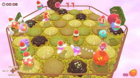 画像ギャラリー No.008のサムネイル画像 / 「カービィのグルメフェス」3つのゲームで食べたイチゴの量を競う“グルメグランプリ”や最大4人で遊べるマルチプレイの情報を公開