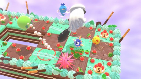 画像ギャラリー No.009のサムネイル画像 / 「カービィのグルメフェス」3つのゲームで食べたイチゴの量を競う“グルメグランプリ”や最大4人で遊べるマルチプレイの情報を公開